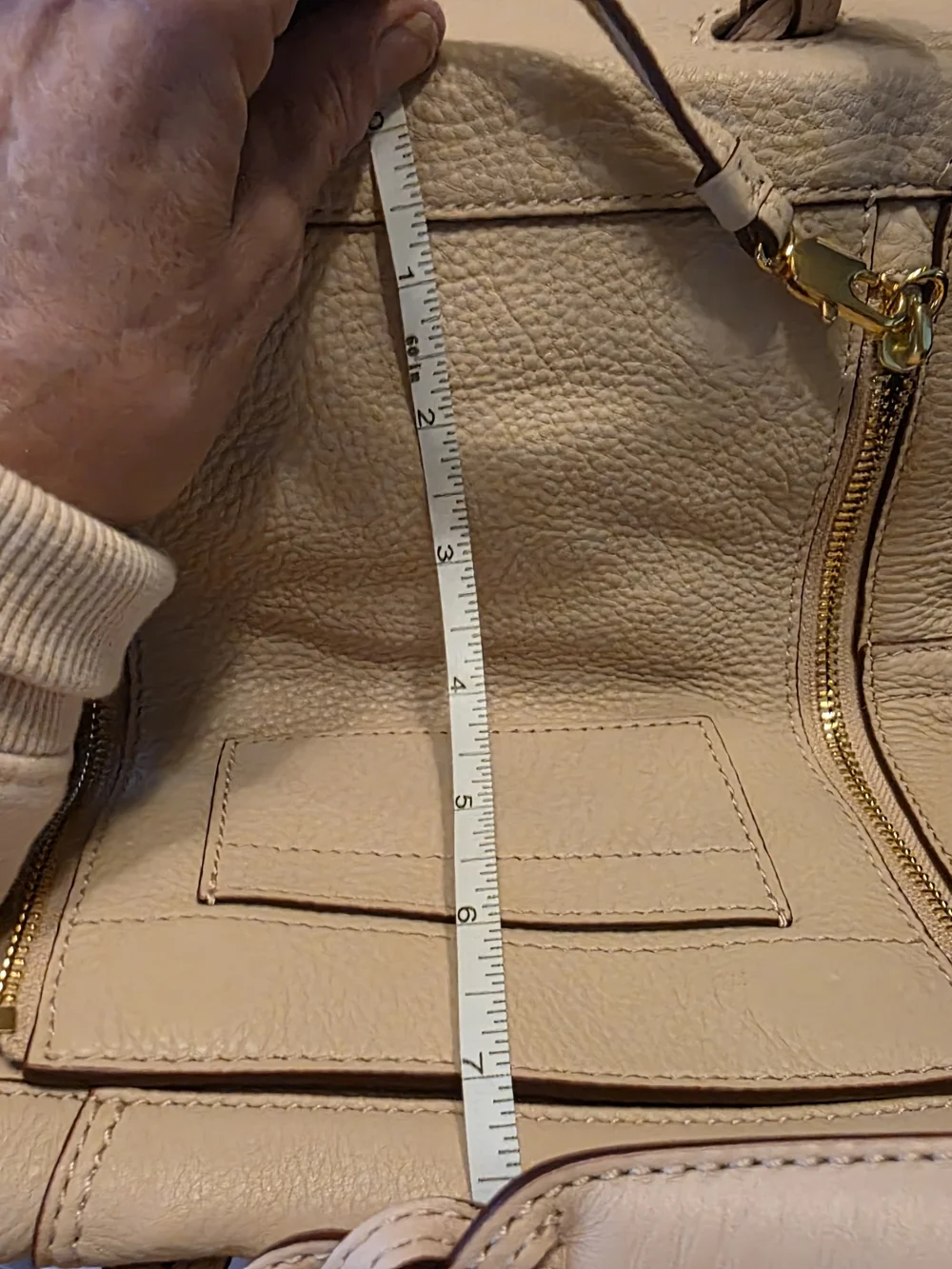 Tory Burch Blush Leather Tote with Braided Handles